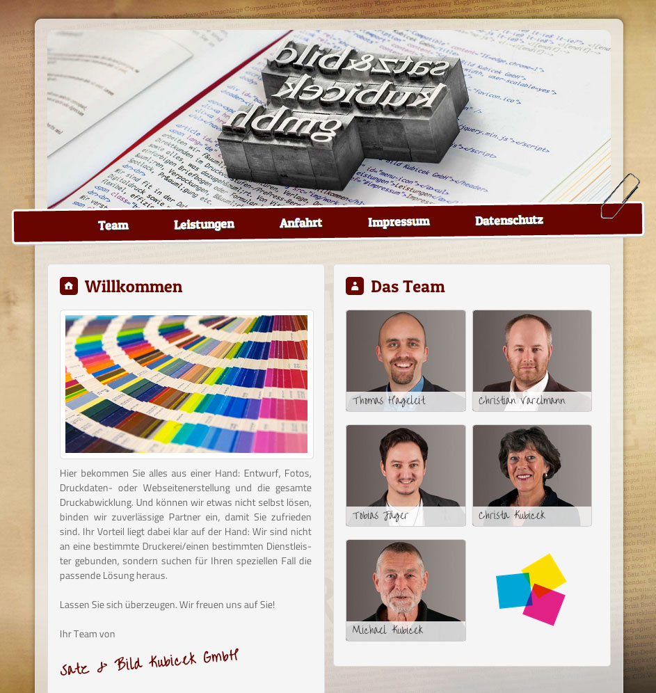 Satz & Bild Kubicek GmbH - klassischer Text Satz